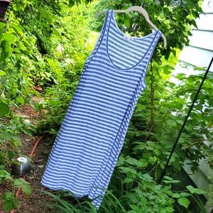 AG  JAPAN Adriano Goldschmied Linen Tank Dress striped M